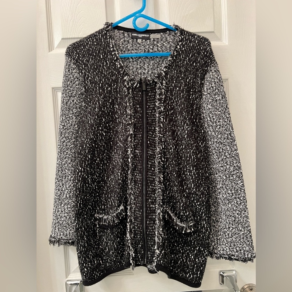 Karl Lagerfeld zip up sweater